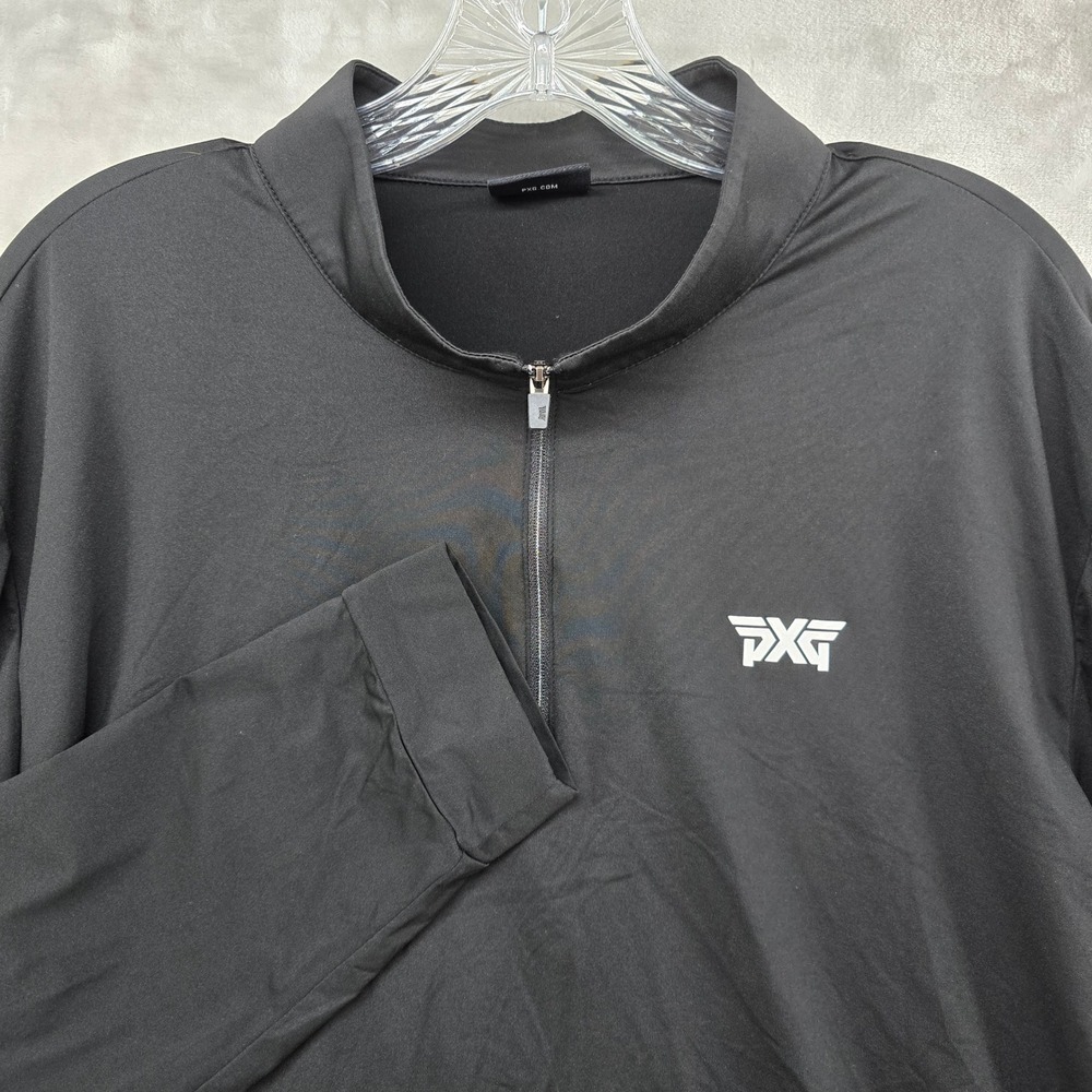 PXG Quarter Zip Pullover Mens XL Black Long Sleeve Performance Golf
